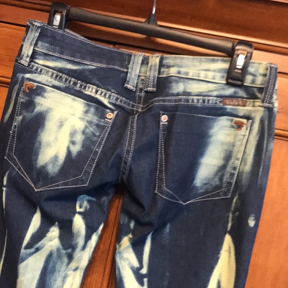 Rare NWT Frankie B Tie Dye Ultra Low Waist Hipster Skinny Jeans 25 - Picture 5 of 10